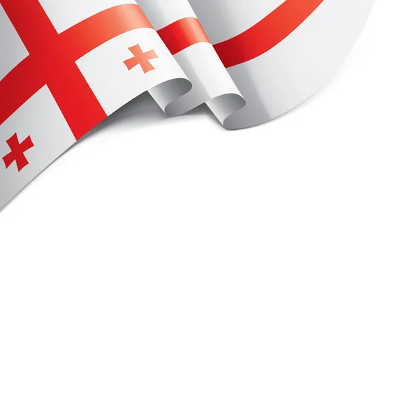 Vlag van Georgia, vectorillustratie op een witte achtergrond — Stockvector