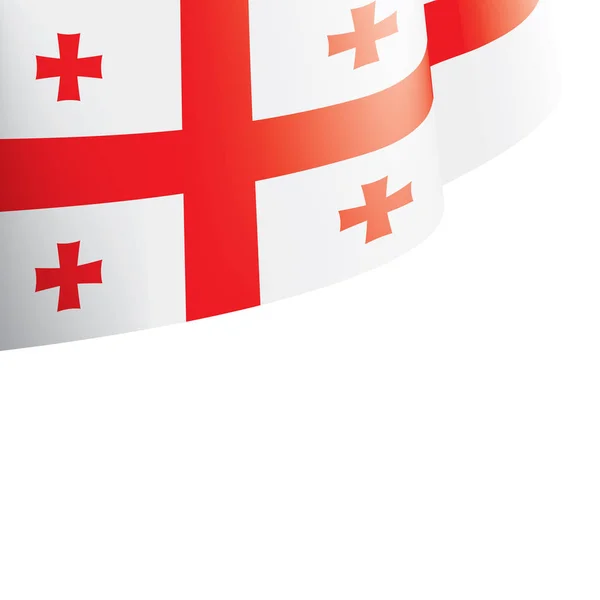 Georgien flagga, vektorillustration på vit bakgrund — Stock vektor