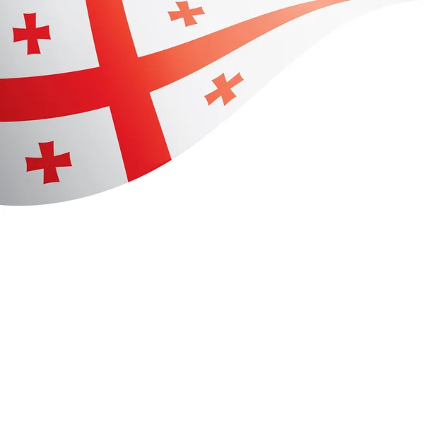 Bandeira da Geórgia, ilustração vetorial sobre um fundo branco —  Vetores de Stock