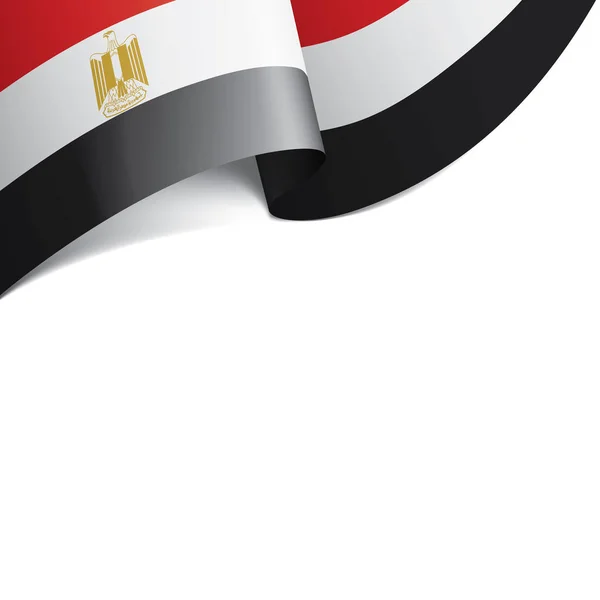 Egitto bandiera, illustrazione vettoriale su sfondo bianco — Vettoriale Stock