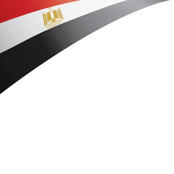 Egitto bandiera, illustrazione vettoriale su sfondo bianco — Vettoriale Stock