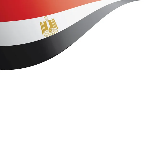 De vlag van Egypte, vectorillustratie op een witte achtergrond — Stockvector