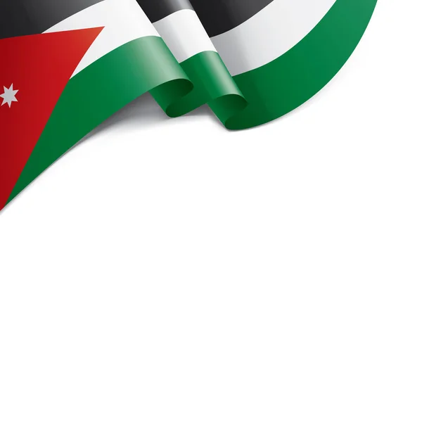 Σημαία Ιορδανίας, διανυσματική απεικόνιση σε λευκό φόντο — Διανυσματικό Αρχείο