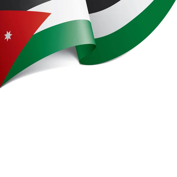 Bandera de Jordania, ilustración vectorial sobre fondo blanco — Archivo Imágenes Vectoriales