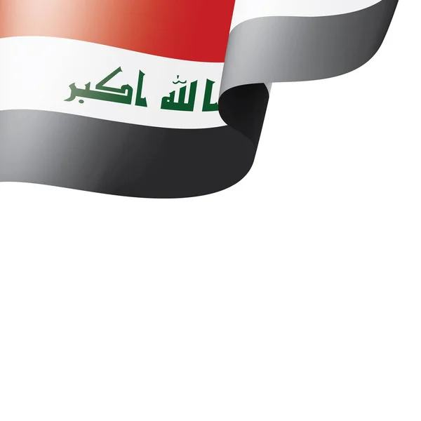 Iraqi flag, vector illustration on a white background — Stock Vector