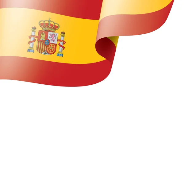 Spanische Flagge, Vektorabbildung auf weißem Hintergrund — Stockvektor