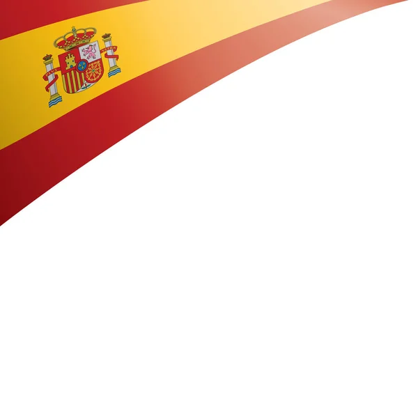 Bandera de España, ilustración vectorial sobre fondo blanco — Archivo Imágenes Vectoriales