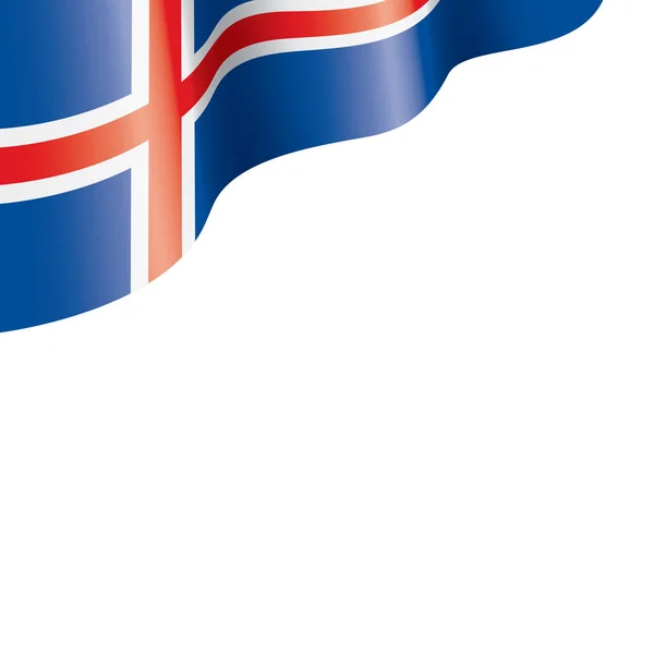 アイスランドの旗白い背景のベクトルイラスト — ストックベクタ