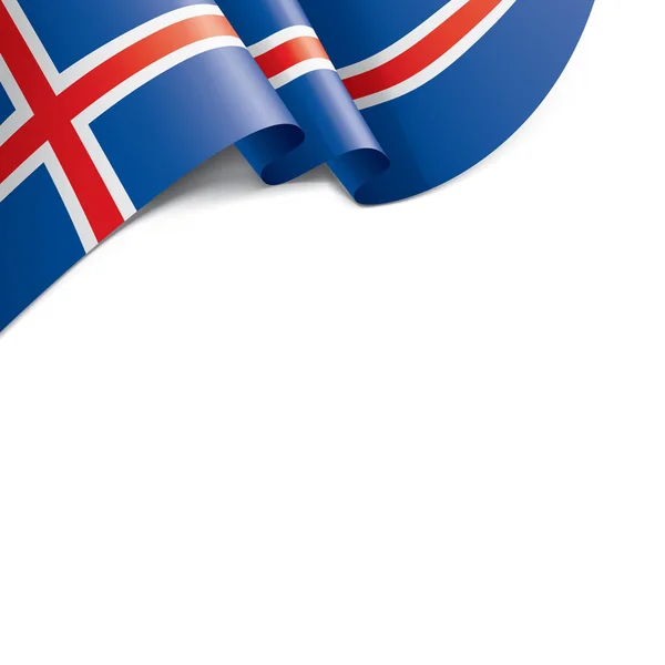 Bandeira da Islândia, ilustração vetorial sobre um fundo branco — Vetor de Stock