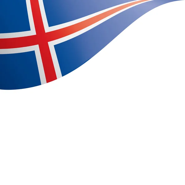 Bandera de Islandia, ilustración vectorial sobre fondo blanco — Vector de stock