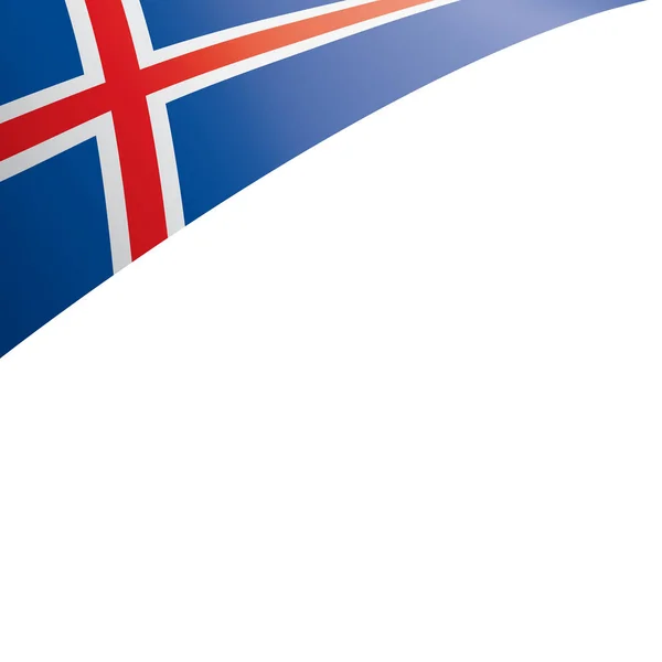 Флаг Исландии, векторная иллюстрация на белом фоне — стоковый вектор