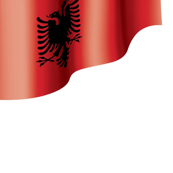 Albanië Nationale Vlag Vector Illustratie Een Witte Achtergrond — Stockvector