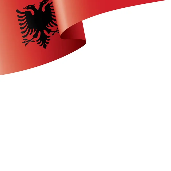 Bandera de Albania, ilustración vectorial sobre fondo blanco — Vector de stock