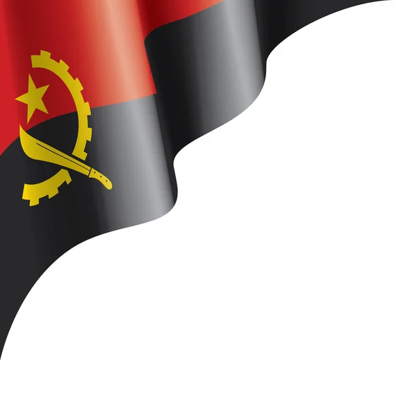 Drapeau Angola, illustration vectorielle sur fond blanc — Image vectorielle