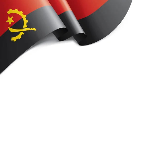 Drapeau Angola, illustration vectorielle sur fond blanc — Image vectorielle
