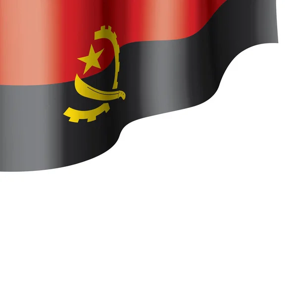 Bandera de Angola, ilustración vectorial sobre fondo blanco — Archivo Imágenes Vectoriales