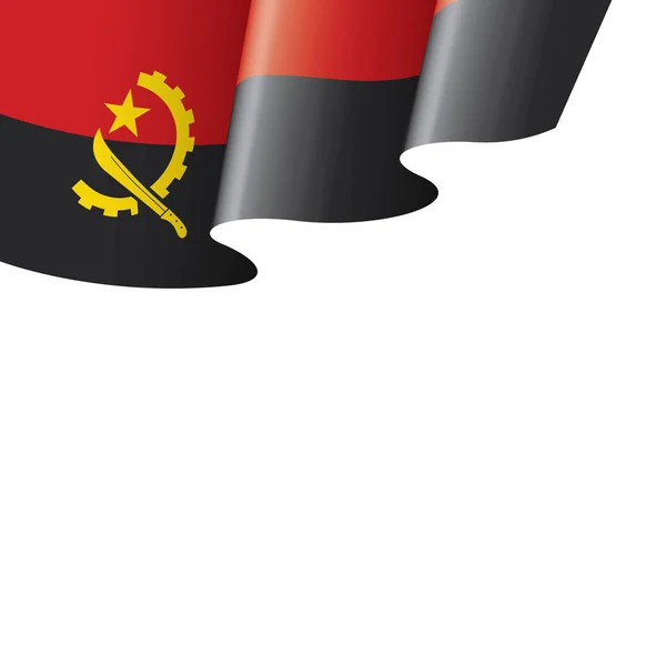 Флаг Анголы, векторная иллюстрация на белом фоне — стоковый вектор