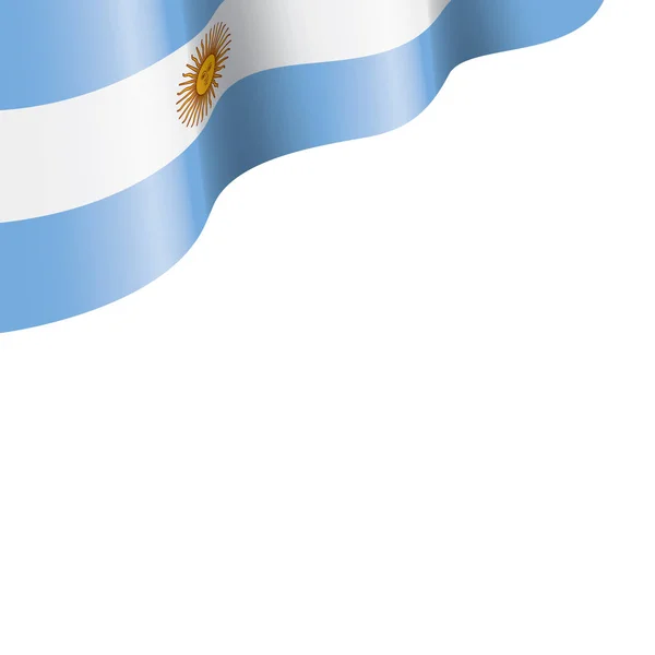 Bandera Argentina, ilustración vectorial sobre fondo blanco — Vector de stock