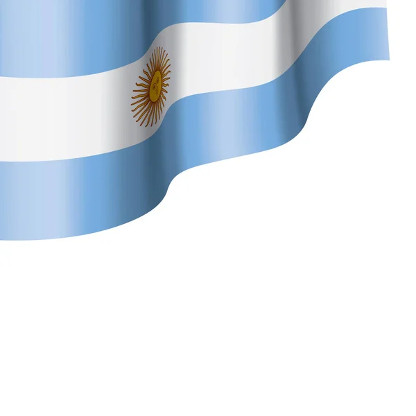 アルゼンチン フラグ、白の背景にベクトル画像 — ストックベクタ