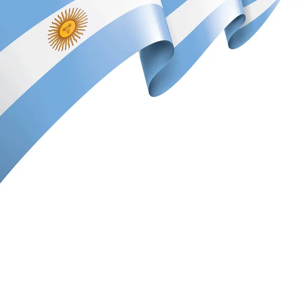 Argentina flagga, vektorillustration på vit bakgrund — Stock vektor