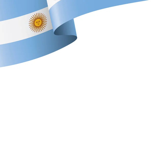 Argentinië vlag, vectorillustratie op een witte achtergrond — Stockvector