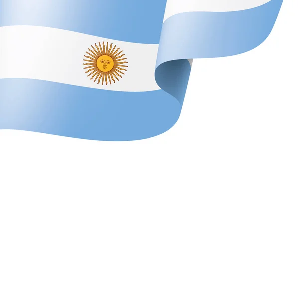 Drapeau argentin, illustration vectorielle sur fond blanc — Image vectorielle