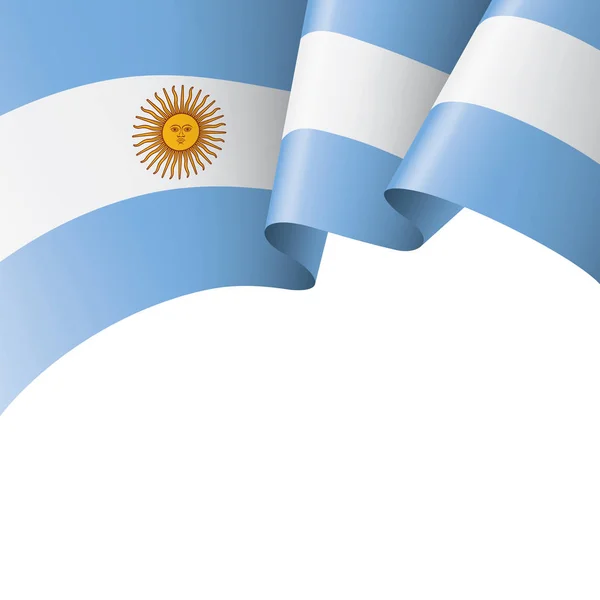 Drapeau argentin, illustration vectorielle sur fond blanc — Image vectorielle