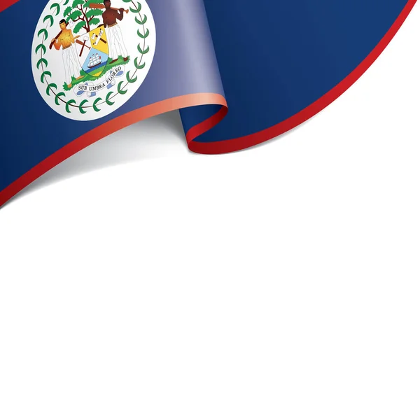 बेलिझ ध्वज, पांढरा पार्श्वभूमीवर वेक्टर स्पष्टीकरण — स्टॉक व्हेक्टर