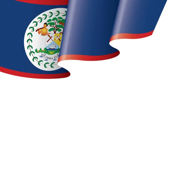 Drapeau Belize, illustration vectorielle sur fond blanc — Image vectorielle