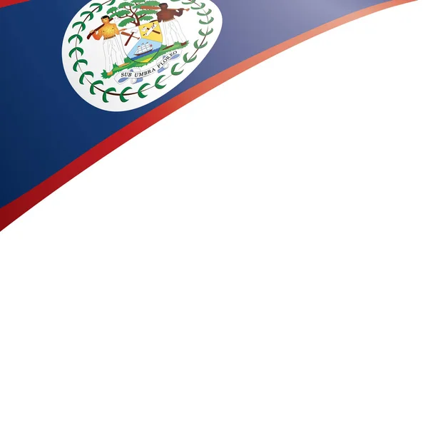 Bandera de Belice, ilustración vectorial sobre fondo blanco — Vector de stock