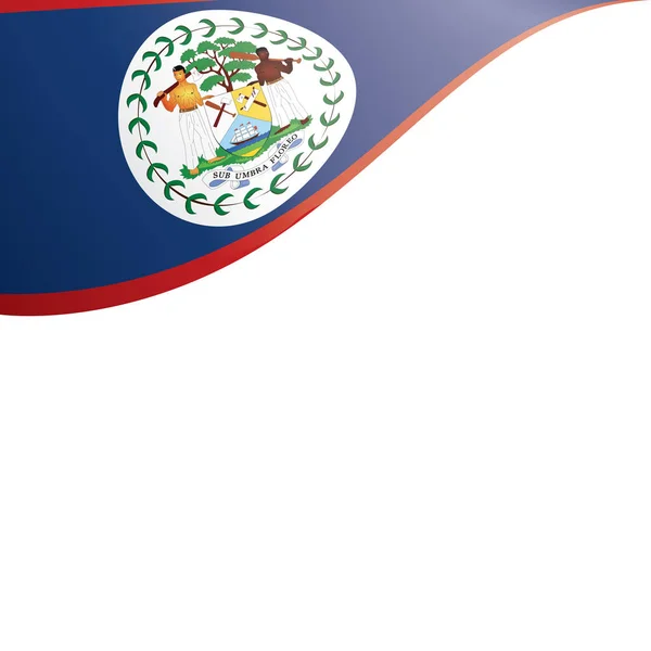 ธงเบลีซ ภาพเวกเตอร์บนพื้นหลังสีขาว — ภาพเวกเตอร์สต็อก