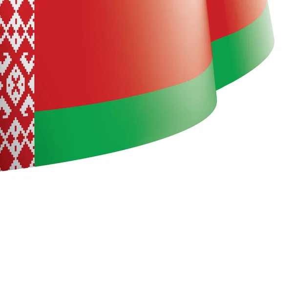 Vlag van Wit-Rusland, vectorillustratie op een witte achtergrond — Stockvector