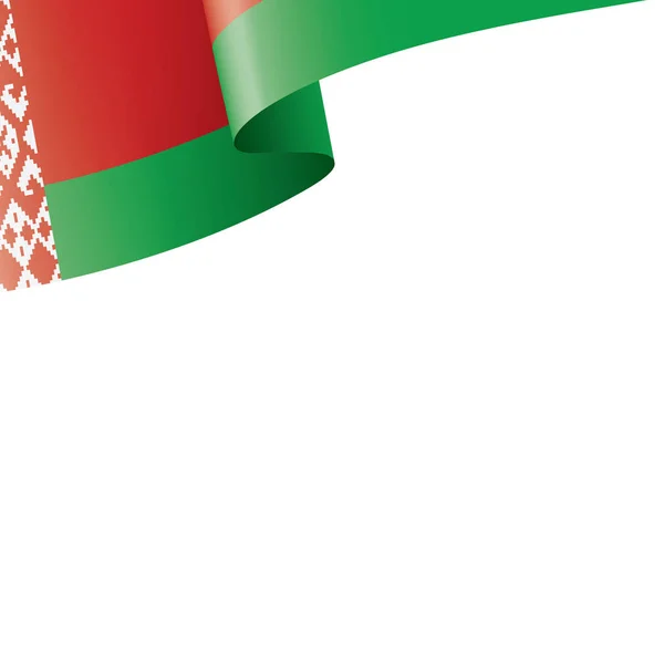 Vlajka Běloruska, vektorové ilustrace na bílém pozadí — Stockový vektor