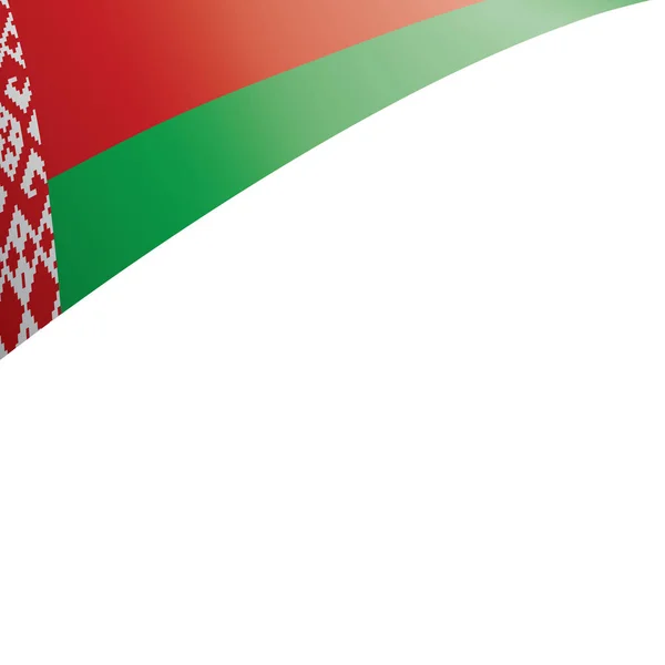 白俄罗斯国旗, 白色背景下的矢量插图 — 图库矢量图片