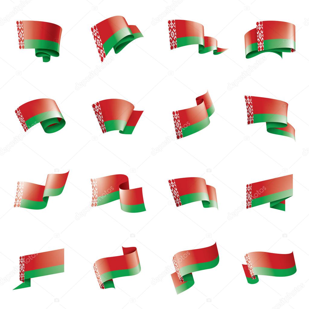 Belarus flag, vector illustration on a white background