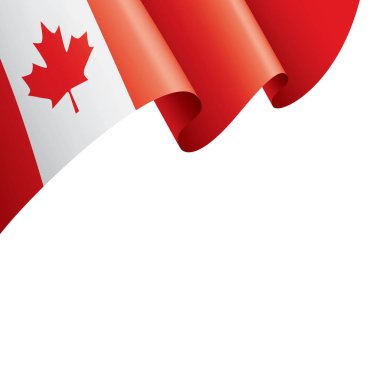 Kanada bayrağı, beyaz bir arka plan üzerinde vektör çizim