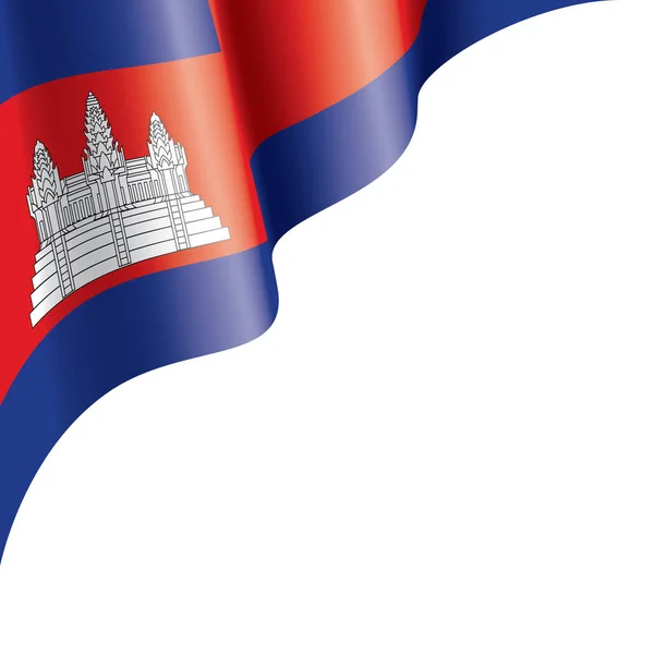 Drapeau du Cambodge, illustration vectorielle sur fond blanc — Image vectorielle