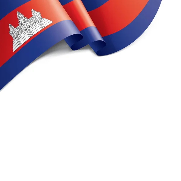 Flaga Kambodży, wektor ilustracja na białym tle — Wektor stockowy