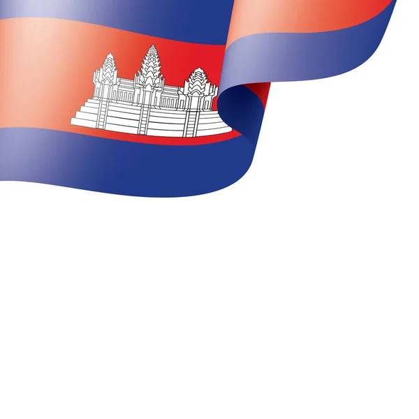 Kambodzsa zászló, egy fehér háttér vektor illusztráció — Stock Vector