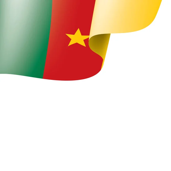 Καμερούν Εθνική Σημαία Εικονογράφηση Διάνυσμα Λευκό Φόντο — Διανυσματικό Αρχείο