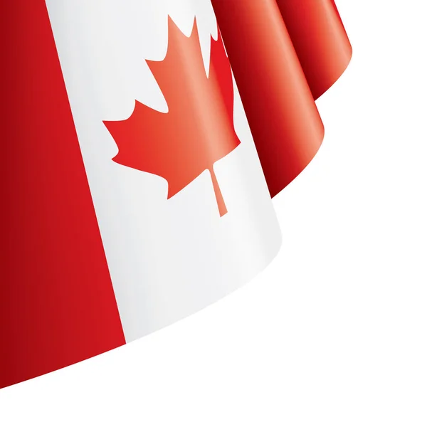 Bandeira do Canadá, ilustração vetorial sobre um fundo branco — Vetor de Stock