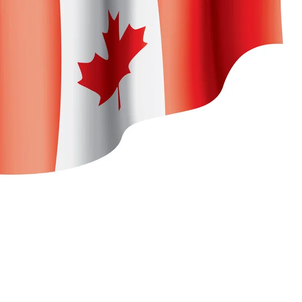 캐나다 국기, 흰색 배경 벡터 일러스트 레이 션 — 스톡 벡터