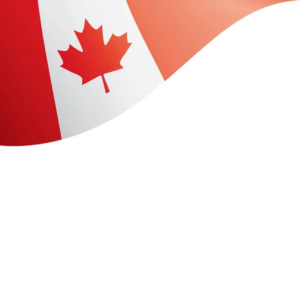 Bandeira do Canadá, ilustração vetorial sobre um fundo branco — Vetor de Stock