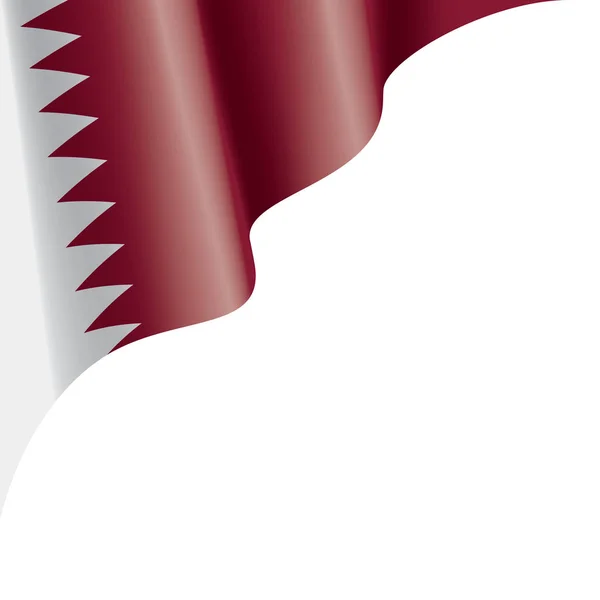 Drapeau Qatar, illustration vectorielle sur fond blanc — Image vectorielle