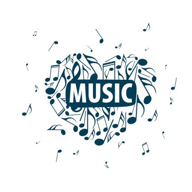 Vektör işareti müzik. Nota çizimi..