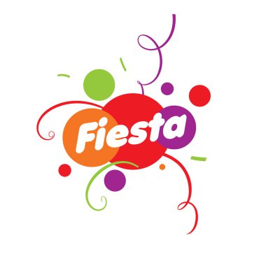 Fiesta için soyut logo. Vektör çizim.