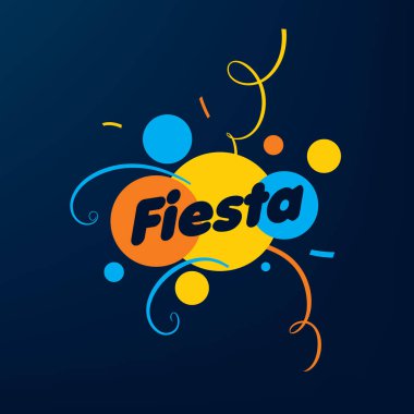 Fiesta için soyut logo. Vektör çizim.