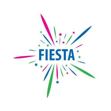 Fiesta için soyut logo. Vektör çizim.