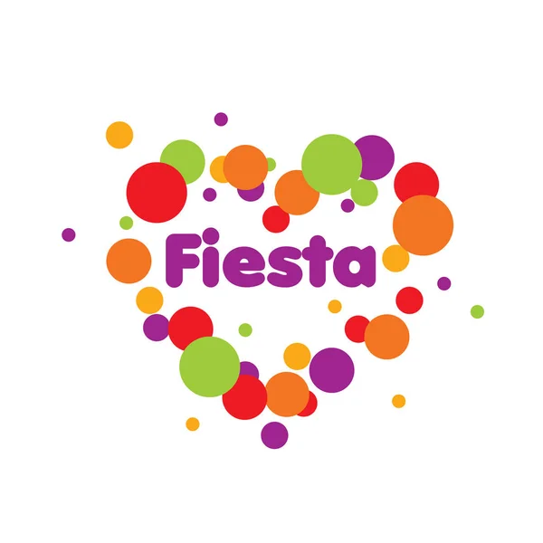 Fiesta için soyut logo. Vektör çizim. — Stok Vektör