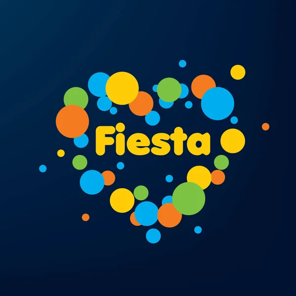 Logotipo abstracto para la Fiesta. Ilustración vectorial . — Vector de stock